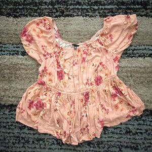 Torrid Pink Floral Blouse